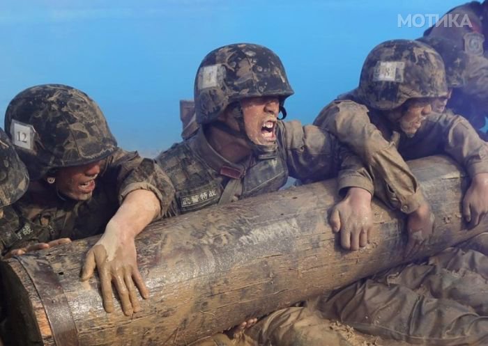 Special paramilitary policemen practice during training on the outskirt of Beijing